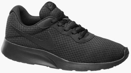 nike men's tanjun black running shoes
