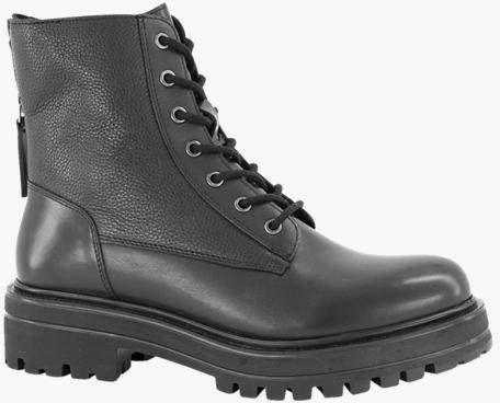 Oxmox Zwarte veterboot sierrits - Schoenen.nl