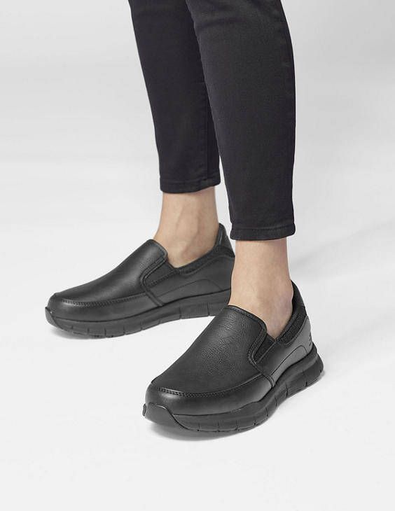 Skechers Dames Work Relaxed Fit Nampa ANNOD Werkschoenen Sneakers 77236 EC Zwart - Foto 2