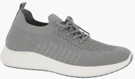 Venice Dames Grijze sneaker knitted - Schoenen.nl