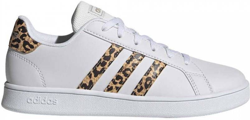 Adidas Veterschoen Dames Meisjes Trend Dierenprint Grand Court Maat 36/39  Wit | 38 - Schoenen.nl