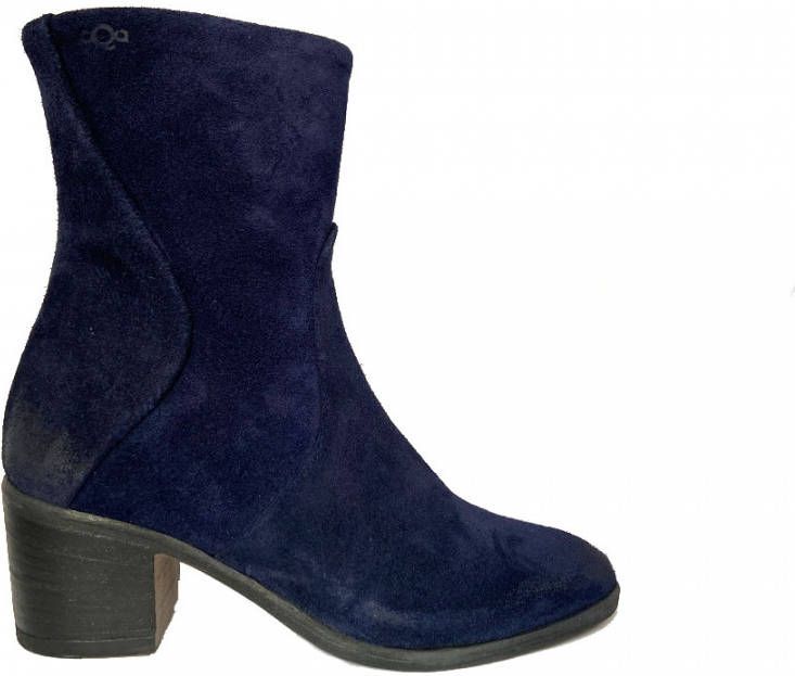 Aqa Blauwe Enkellaarsjes Suede Dark Blue