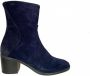 Aqa Blauwe Enkellaarsjes Suede Greasy Dark Blue - Thumbnail 1