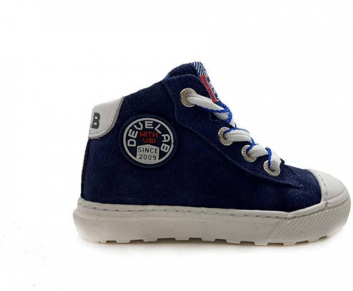 Develab Blauwe Veterschoenen Firststep