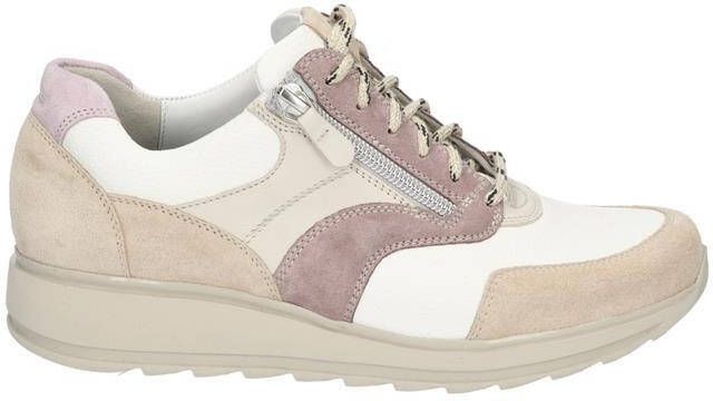 Durea 6279 688K 0358 Taupe Wit Beige K-Wijdte Veterschoenen - Foto 3