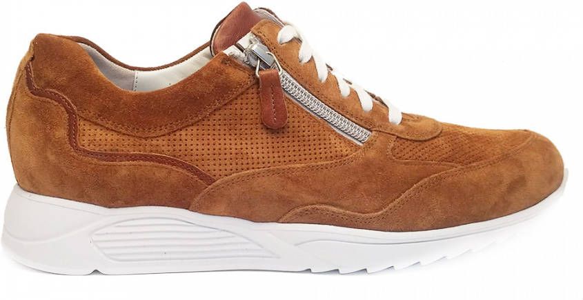 Durea Bruine Veterschoenen Wijdte H