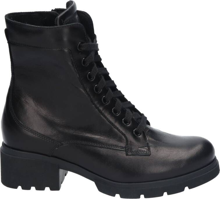 Durea Zwarte Veterboots Wijdte H