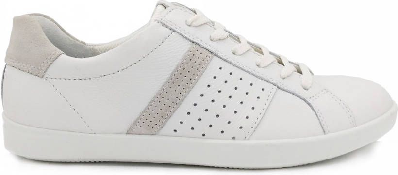 Ecco Leisure Veterschoen Dames Wit - Schoenen.nl