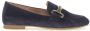 Gabor Elegante blauwe suède loafers met gouden detail Blue Dames - Thumbnail 4