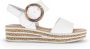 Gabor Beige Leren Sandalen Comfortabele Ronde Vorm Beige Dames - Thumbnail 3