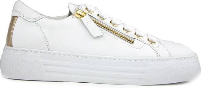 Gabor Witte Gouden Sneakers van geperst leer Multicolor Dames - Foto 14