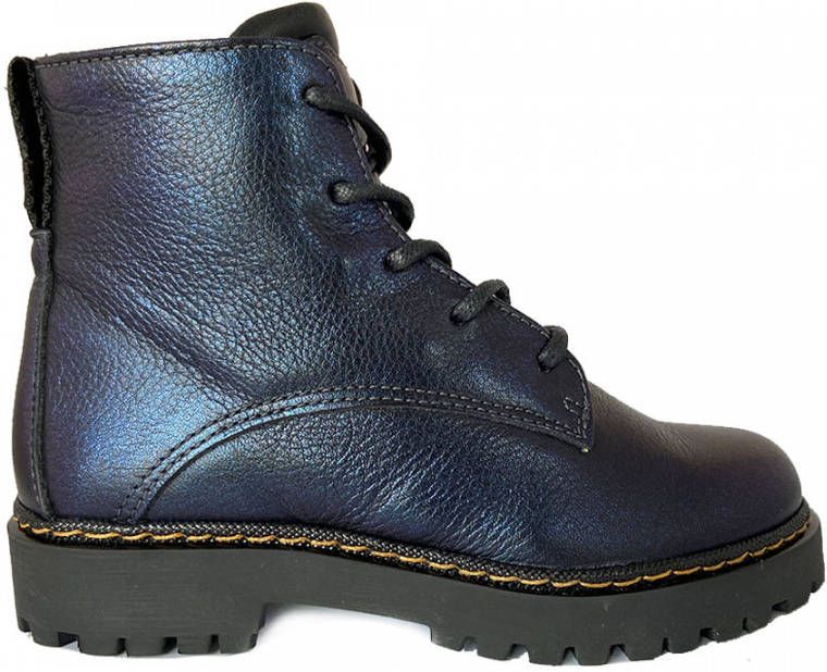 Giga Blauwe Veterboots Metallic Chianti Camaleao