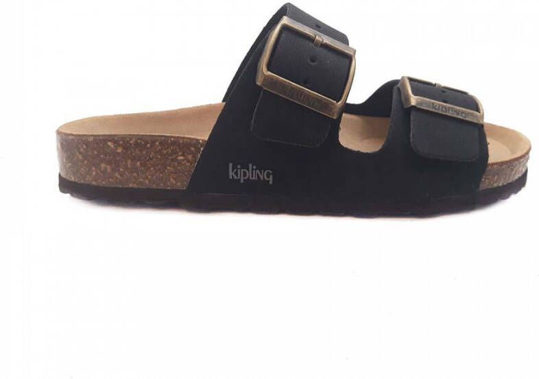 Kipling Zwarte Slippers Sunset 5