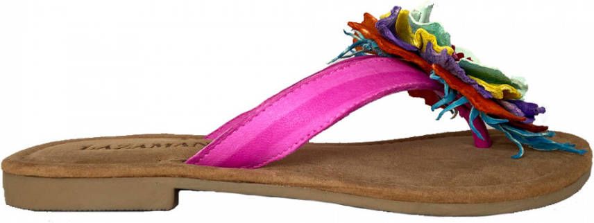Lazamani Multi-Color Teenslippers Flower Washed