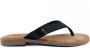 Lazamani 75.481 leren teenslippers met slangenprint zwart - Thumbnail 4