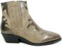 Maruti Tessy Leather Taupe Metalic Bronze Beige Suede Western Dames - Thumbnail 2