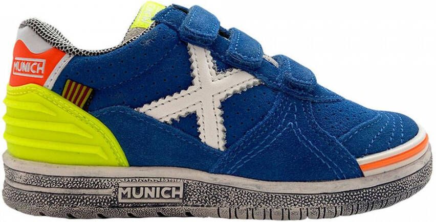 Munich Blauwe Sneakers G3 Klittenband