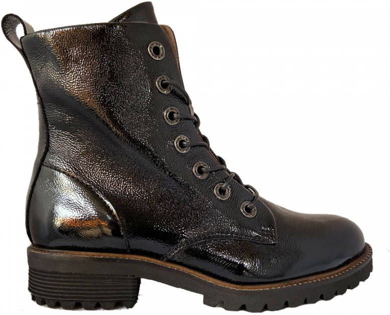 Piedi Nudi Zwarte Veterboots Lak - Schoenen.nl