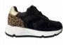 Pinocchio Zwarte Sneakers Beige Leopard - Thumbnail 1