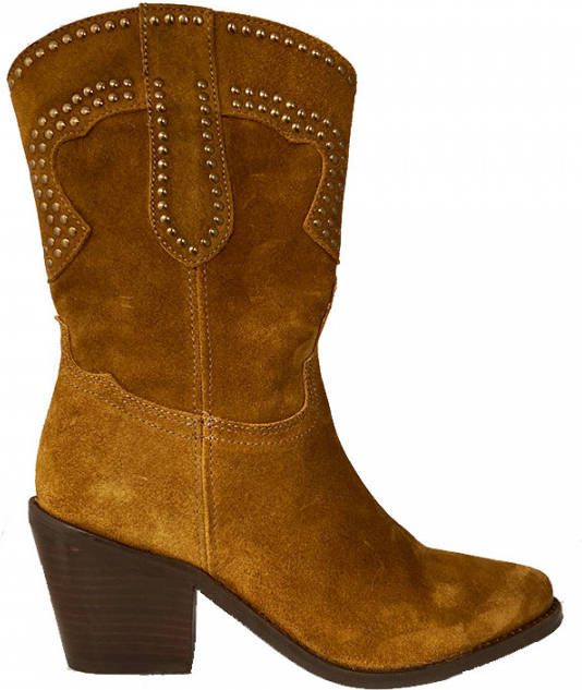 Red-Rag Red Rag Vrouwen Leren Cowboy Laarzen / Western Boots 77102 Bruin -  Schoenen.nl