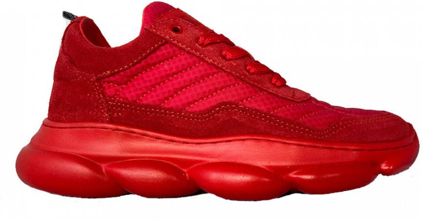 Red Rag Rode Sneakers Suede