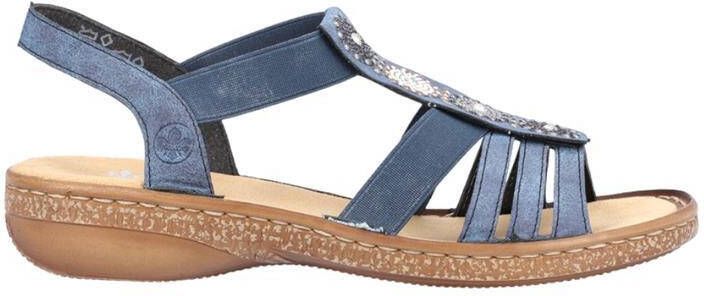 Rieker Sandalen zomerschoen sandaal sleehak met decoratieve parels - Foto 5