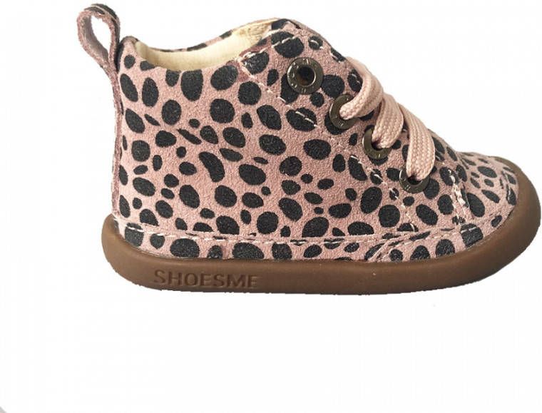 Shoesme Baby | Veterschoenen | | PINK ANIMAL PRINT | Leer - Foto 3