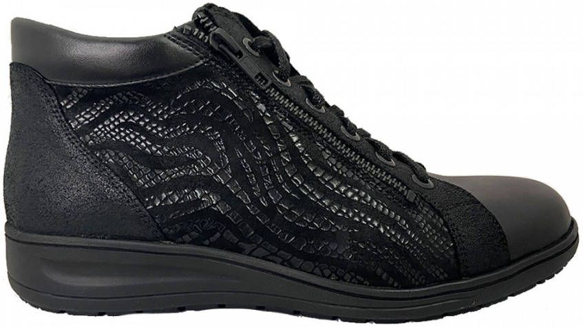 Solidus Dames Veterschoenen Solid -00999 Kate Zwart ½ - Foto 12