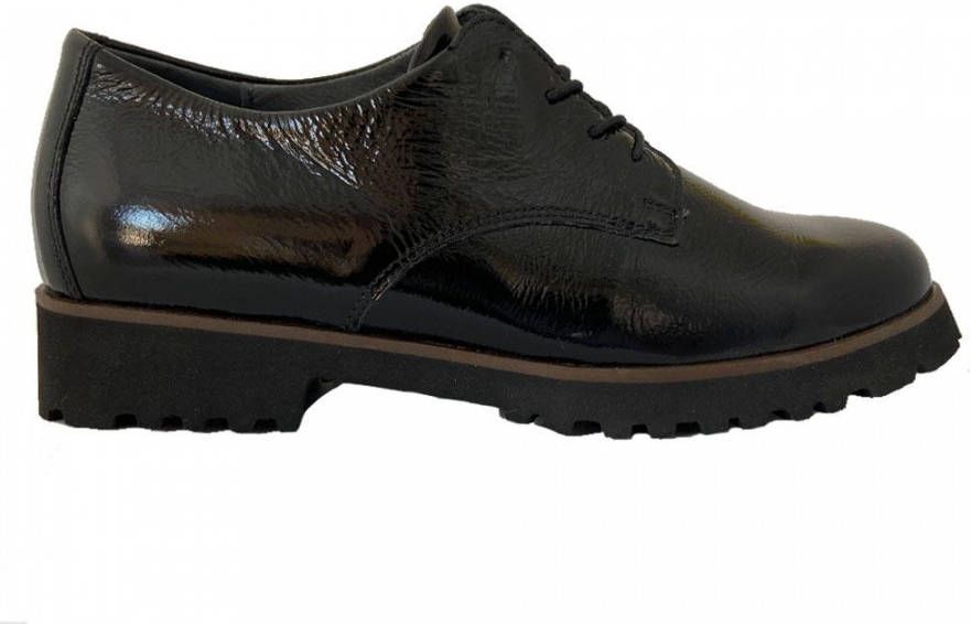 Waldlaufer Zwarte Veterschoenen Lak Wijdte H