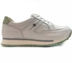 Wolky Lage veterschoenen e-Walk wit lichtgroen leer