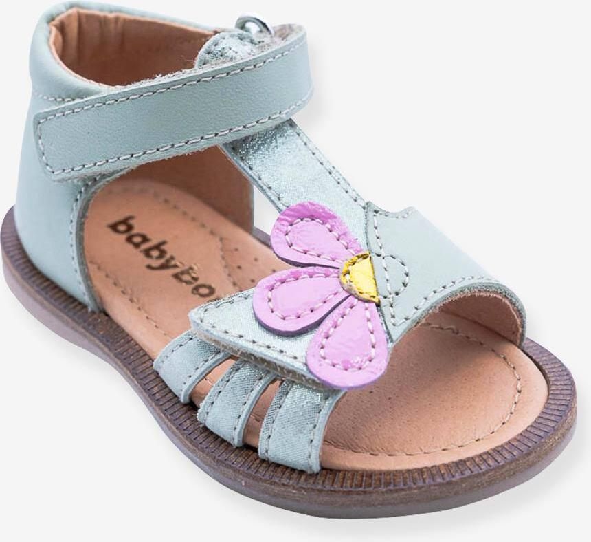 BABYBOTTE Leren babysandalen 4225B021 blauwgroen