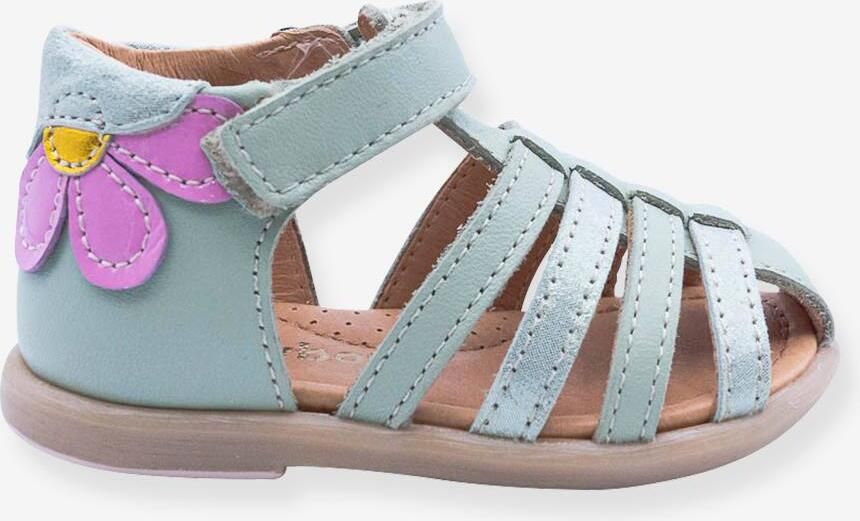 BABYBOTTE Leren babysandalen 4251B021 blauwgroen