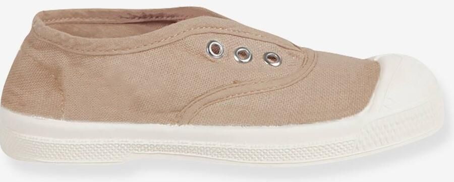 BENSIMON Katoenen tennisschoenen voor kinderen met vetersluiting Elly beige