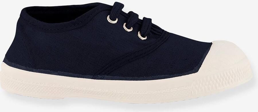 BENSIMON Katoenen tennisschoenen voor kinderen met vetersluiting marineblauw
