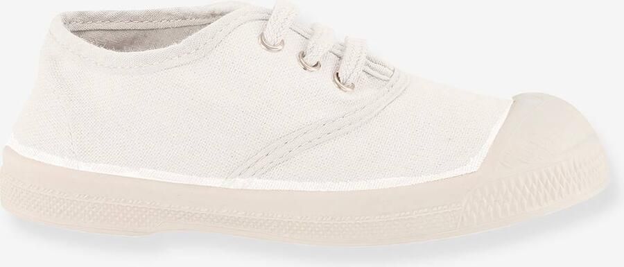 BENSIMON Katoenen tennisschoenen voor kinderen met vetersluiting wit