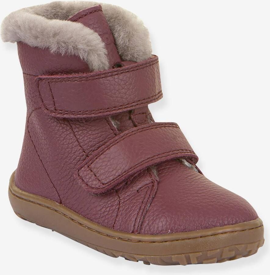 FRODDO Barefoot laarzen kinderen BAREFOOT FURRY bordeauxrood