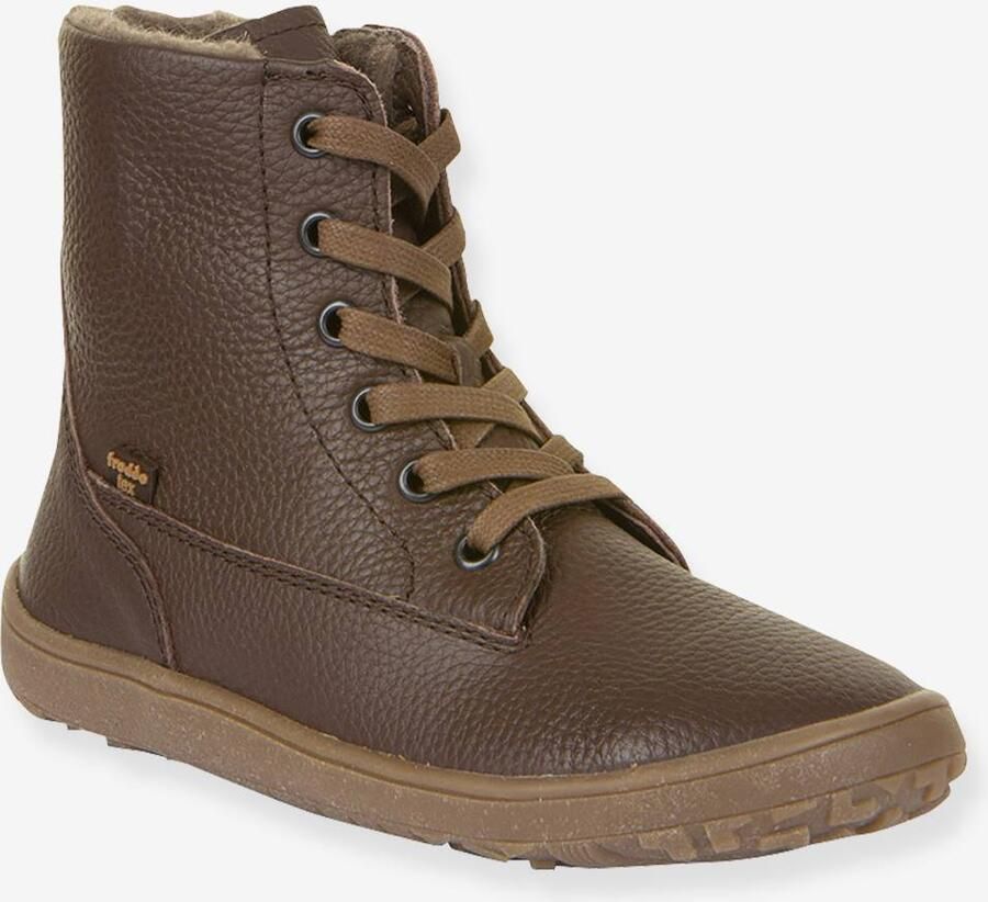 FRODDO Barefoot laarzen voor kinderen BAREFOOT TEX VETERS bruin
