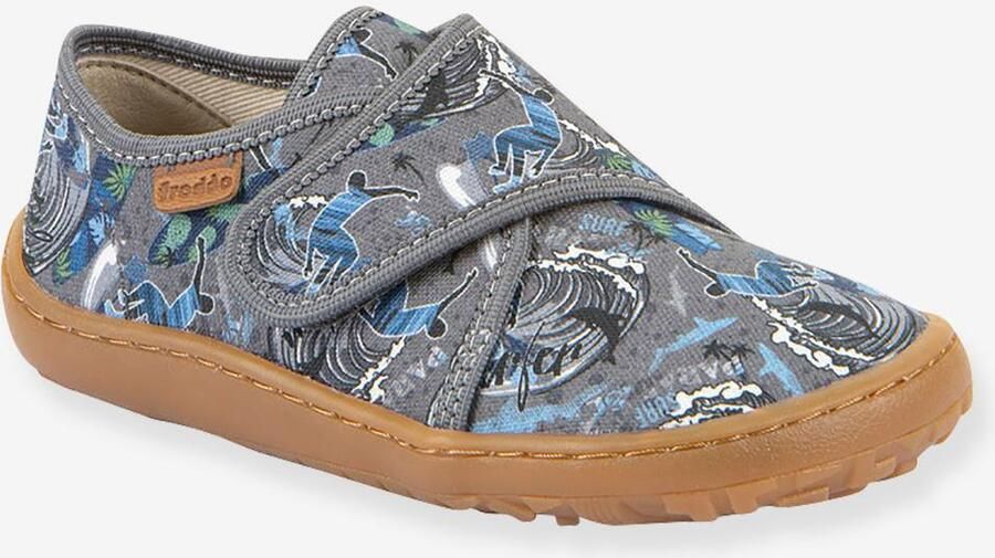 FRODDO barefoot sloffen met print voor kinderen grijs