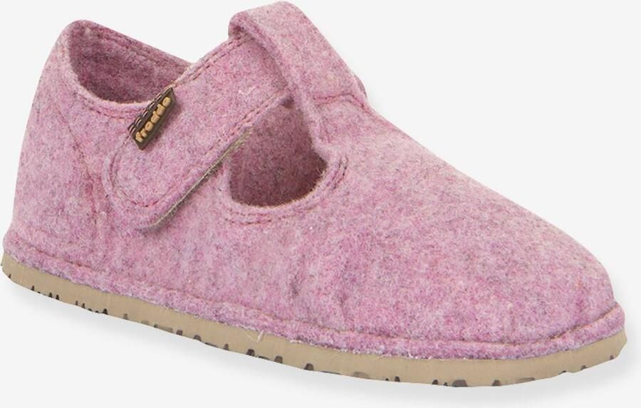 FRODDO FLEXY WOOLY BAREFOOT blotevoetensloffen voor kinderen gemêleerd roze