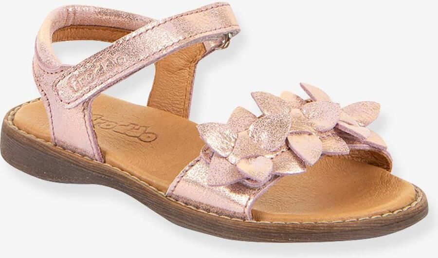 FRODDO Leren sandalen voor meisjes LORE FLOWERS goudroze - Foto 2