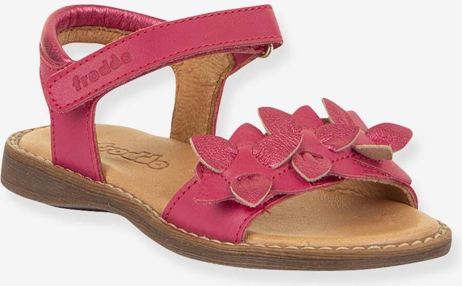 FRODDO Leren sandalen voor meisjes LORE FLOWERS rood