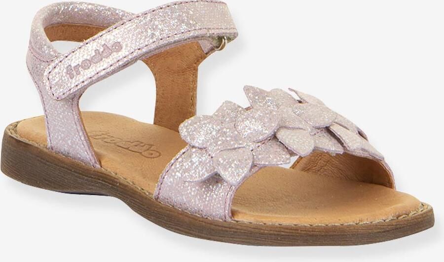 FRODDO Leren sandalen voor meisjes LORE FLOWERS rouge
