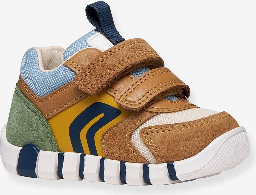 GEOX Lupidoo B.D Suede Mesh leren sneakers voor kinderen