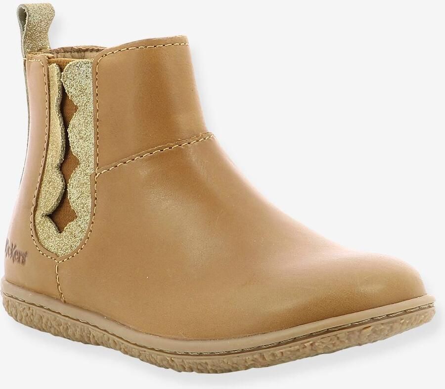 KICKERS Laarsjes Vetudi voor meisjes camel goud