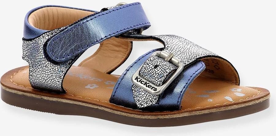 KICKERS Leren kindersandalen Diazz ¨ blauw