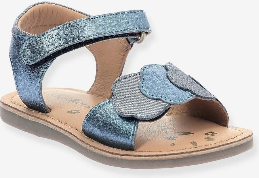 KICKERS Leren kindersandalen Dyastar marineblauw