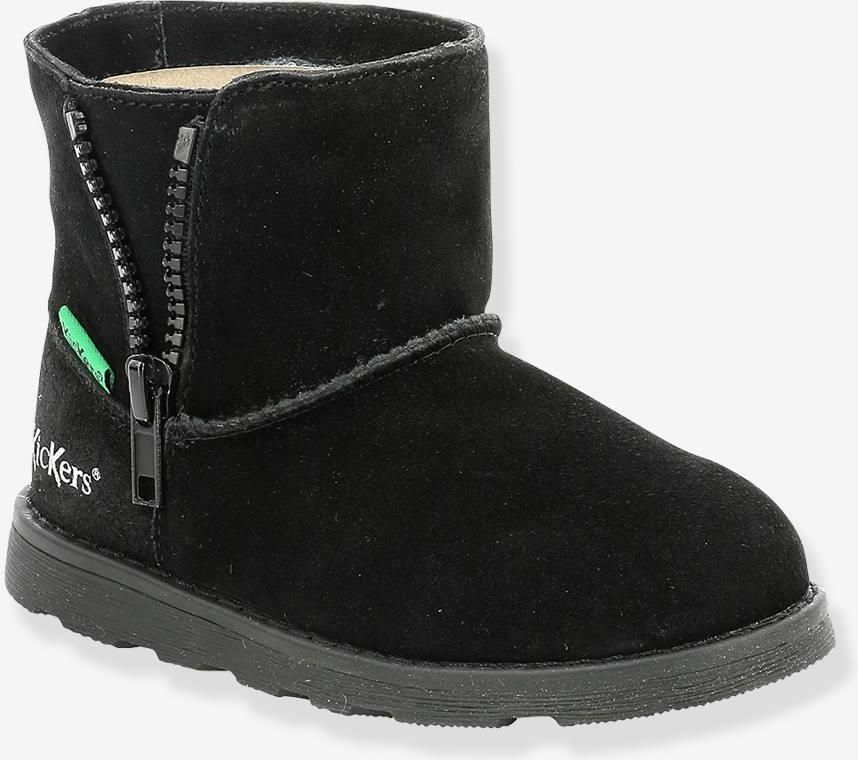 Kickers Aldiza leren enkellaarsjes voor kinderen