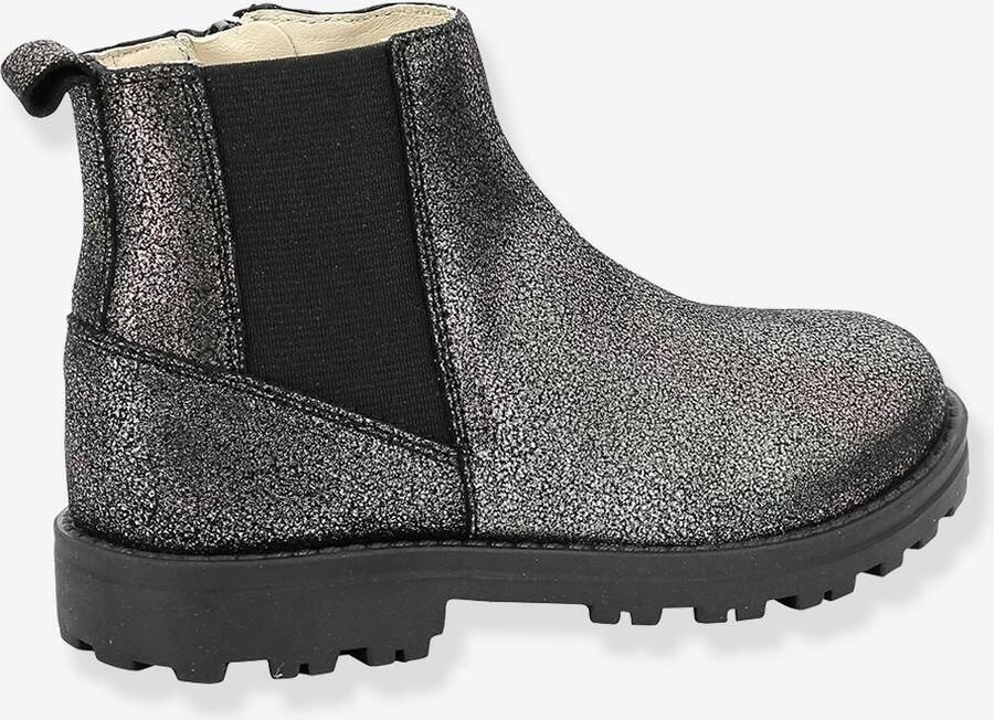 KICKERS Leren meisjesboots Groofit grijs