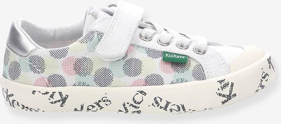 KICKERS Sneakers voor meisjes Gody Gold wit meerkleurige stippen