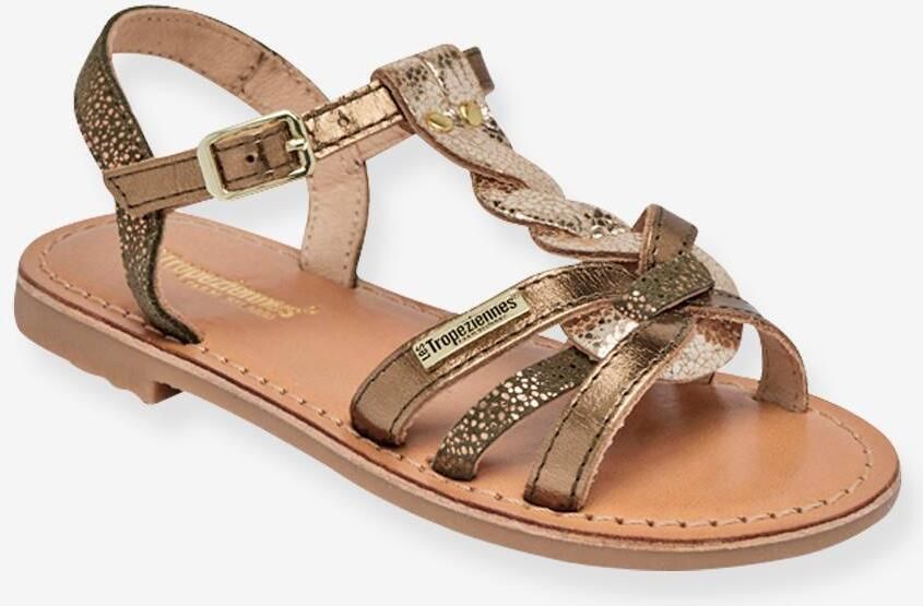 LES TROPEZIENNES Leren kindersandalen Badami PAR M. BELARBI brons